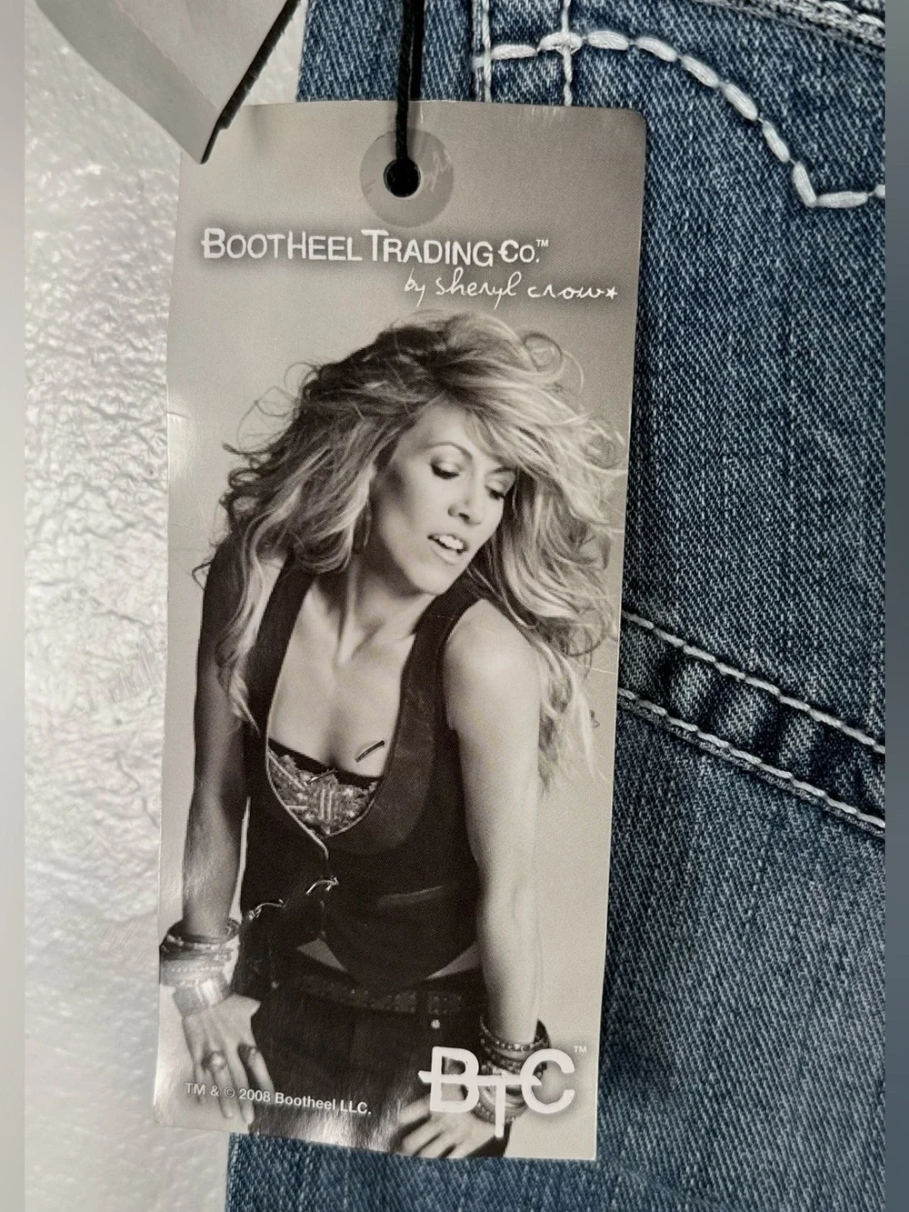 Bootheel Sarah Crow Crop Jeans NWT Western Y2K Embroidered Denim Size 4/27